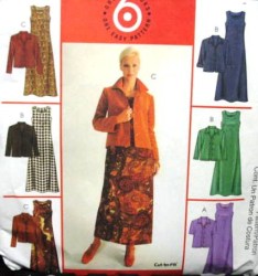 4176 McCalls LONG SLEEVELESS TIED DRESS, JACKET PATTERN 8-14, 10-16, or 16-22 Choice uncut